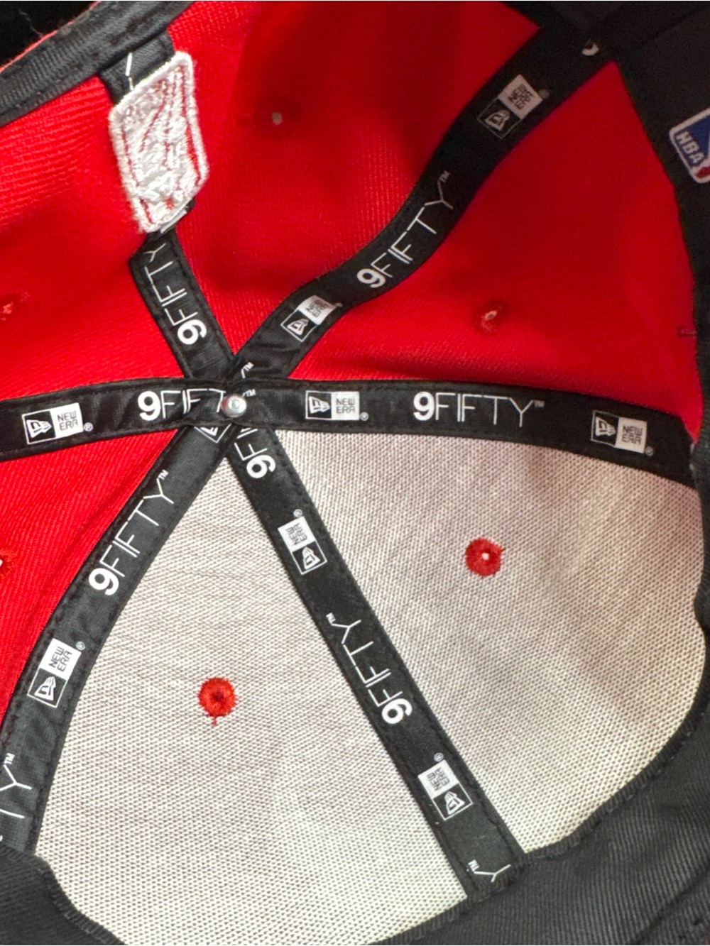 New Era Red and Black 9FIFTY Snapback Hat - Picture 10 of 14